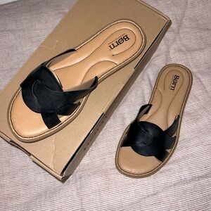 Born Isabella Banded Flat Slide Sandals